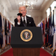 President Joe Biden gives a primetime address to the nation from the East Room of the White House on March 11, 2021 to mark the one-year anniversary of the shutdown due to the covid-19 pandemic.
